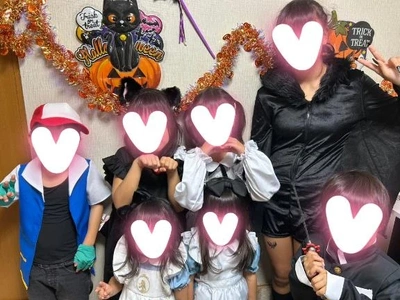 「ひと足早くハロウィンパーティーしたよ〜」🎵