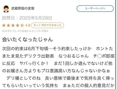 【お礼写メ日記】