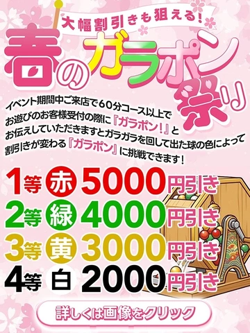 春のガラポン祭り！！