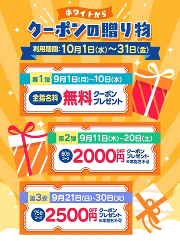 ホワイトからクーポンの贈り物