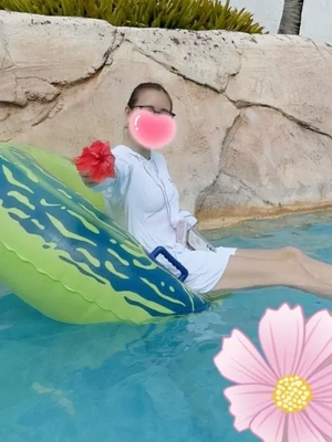 浮き輪乗り名人♪