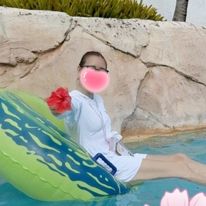 浮き輪乗り名人♪