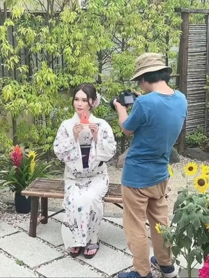 浴衣と西瓜と沙和