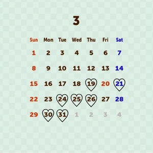 (最新版)  3月  出勤スケジュールと残っている枠