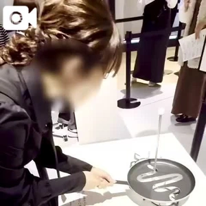 棒にフライパンが当ると...『あ』ばっかり言うの🫩🫩
