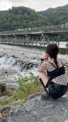 嵐山の橋。ここはとても有名?😇