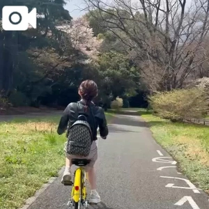 自転車に乗るルイの姿だよ🎥🍁