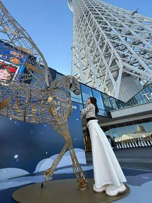 スカイツリーと馬とわたし。🩶🩶