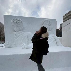 作ってる途中の雪まつり風景⛄️