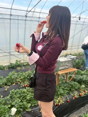 お初✨️いちご狩り🍓