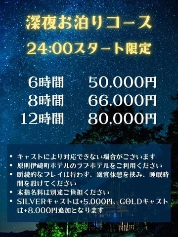 激安！深夜お泊まりコース