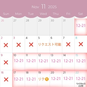 11月の出勤予定