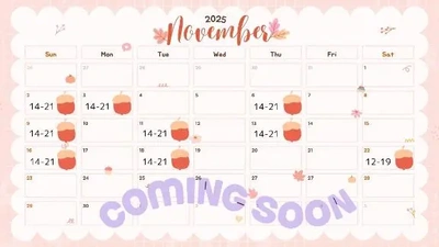 来月の出勤日です🙇♀️